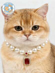 一件式优雅宠物项链，猫狗通用项圈，奢华猫咪高弹防勒项圈，带吊坠饰品，弹性宠物项圈，可伸缩狗狗项链，舒适贴合猫咪项圈，奢华吊坠项圈，时尚宠物饰品 - 彩色 - 查看 3