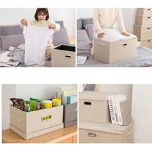 zxxCaas De Almacenamiento Caas Organizadoras 3 Piezas De ogares Con Caa De Almacenamiento De ea Que Se Pueden Pr En El Arma Y La Caa De Almacenamiento De La Oficina ige Morganizador de juguetes - beige - Ver 7