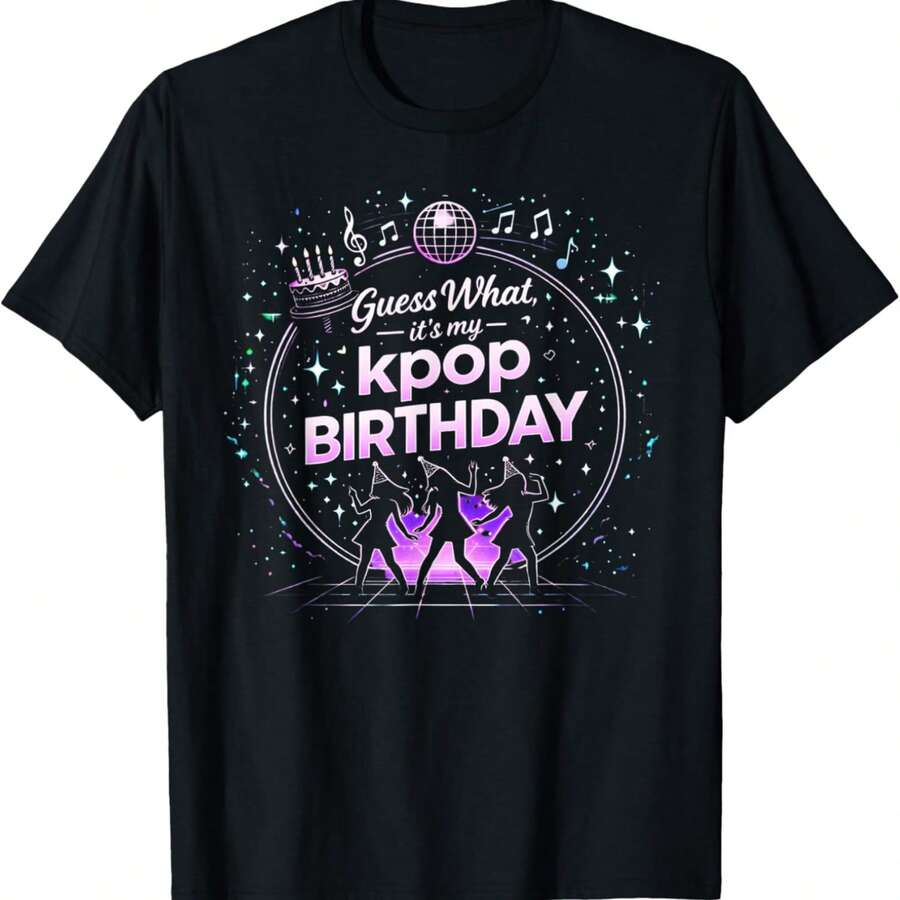 K Pop Birthday Decorations It' My Birthday Boy Kpop Birthday T-Shirt - Black 3 - View 1