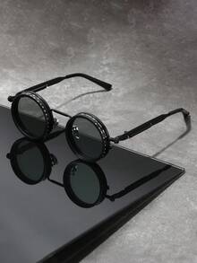 时尚可调节眼镜：适合复古朋克派对、防晒以及复活节、毕业季、万圣节和圣诞节等节日佩戴。配备铝镁合金镜片和合金镜框。 - 彩色 - 查看 6