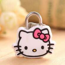 Sanrio 1/Piece Hello Kitty Chain Mini Lock, Cute Melody Cartoon Multifunctional Luggage Lock, Suitable For Suitcases, Drawers And Diaries, Perfect Birthday Gift, Valentine's Day, Wedding, Travel Accessories, Back To School Season - Multicolor - View 7