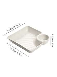 1/2/4pcs Plastic Dipping Sauce Plates, Creative Square Dessert Plates/Dumpling Plates, Suitable For Dumplings, Kitchen Supplies - Multicolor - View 7