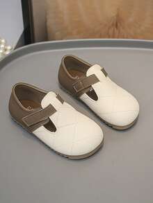 1. 复古风儿童鞋，软底防滑魔术贴休闲鞋，男女童鞋，波西米亚风儿童乐福鞋，透气防滑魔术贴鞋，百搭日常童鞋 - 卡其色 - 查看 3