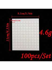 100pcs Double-Sided Nano Adhesive Dots - Transparent, Removable, Traceless, For Glass Decoration, Etc. Back To School - Transparent - View 12