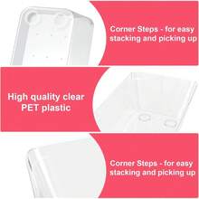 Clear Plastic Drawer Organizer Set 15-Piece Multi-Size Storage Bins Stackable Trays For Bathroom Dresser Kitchen Desk Makeup Jewelry Utensils Organization - 1 - Xem 5