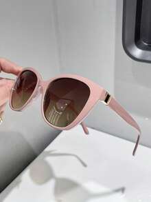 1pc Women's Fashion Glasses, Large Frame Casual Daily Accessory, Versatile For Party, Dance, Summer Beach Travel - Multicolor - View 3