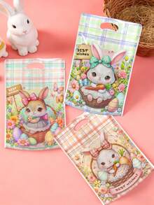 50 szt. stojących torebek prezentowych "Wesołych Świąt Wielkanocnych", torebek prezentowych z motywem wielkanocnego królika w kratkę, małych torebek prezentowych na przyjęcie wielkanocne, dekoracji wielkanocnych, kolorowych, zapieczętowanych torebek na słodycze, torebek z motywem wielkanocnego królika, torebek, wielkanocnych torebek na zakupy, wielkanocnych torebek na porcje ciasteczek, wielkanocnych torebek do wypieków w kuchni, wielkanocnych dekoracji stołu, wielkanocnych dekoracji pokoju, wielkanocnych torebek prezentowych, upominków na przyjęcia - Wielkanocny króliczek w kratkę - Zobacz 7