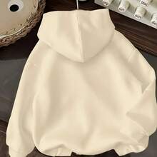 Girls' Hooded Sweatshirt With Cherry Curry Print - Cool Style For Girls - Beige - View 2