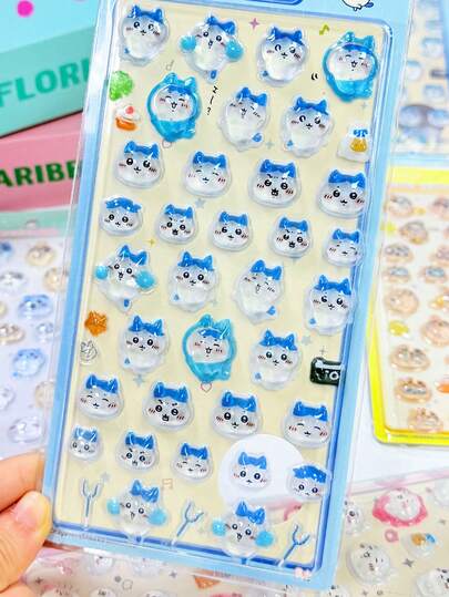 1pc Cute Sticker, No Power Supply Required, Room Decor | Theme Sticker | Quality Gift, New Fashion Cartoon Sticker, Durable Party Favor And DIY Craft, Fashion Sticker, Notebook Sticker, Ideal Holiday Gift