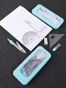 1 Set Of Student Drawing Stationery, Compass And Ruler, Triangle Ruler, Eraser, Drawing Learning Set, Back-To-School Season Essentials Drawing Tools, Gift For Friends - Sets - View 6