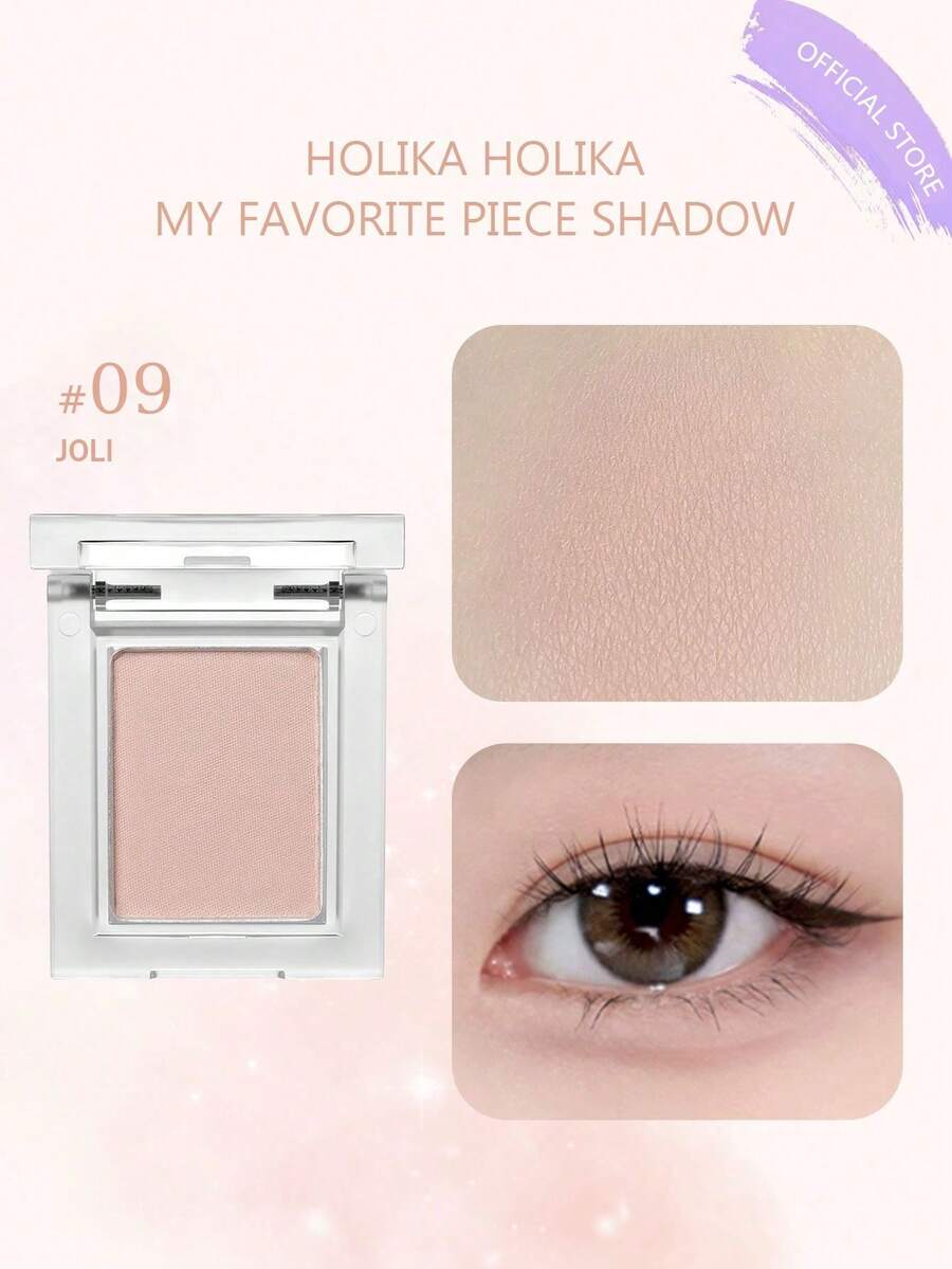 HOLIKA HOLIKA My Favorite Monochrome Eyeshadow, 9-Color JOLI Series, Lightweight Blendable Formula, Finely Pressed, Long-Lasting & Smudge-Proof, Compact Size For Easy Fingertip Application, Crease-Resistant, Convenient For Touch-Ups, Essential For Travel, Reduces Puffiness, 5-Minute Emergency Makeup, Korean Cosmetics, 1.8g/0.06oz - 0 9 JOLI - Xem 1
