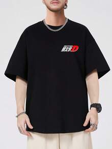 Japanese Anime Car Pattern T-Shirt For Men And Women -  Racing Culture Inspired Design, Breathable Round Neck T-Shirt, Suitable For Summer Outdoor Sports, Leisure Wear, And Anime Fan Gifts - trắng - Xem 8