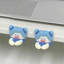 2 piezas Organizador de cables lindo, dispositivo de almacenamiento y fijación sin costuras para el escritorio, clips para cables de carga de teléfono sin taladro - esencial para la escuela, regalo perfecto para el Día de San Valentín - Conjuntos - Ver 12