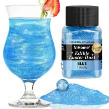 10g Edible Gold Powder, Suitable For Mousse Cake, Gummy, Macaron, Chocolate Baking Cake Decoration, Birthday Or Wedding Party DIY Pearl Powder, Cake Decoration Glitter Powder - Multicolor - View 11