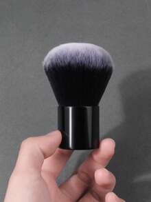 1pc Portable Nail Powder Brush, Metal Short Handle Design With Soft Bristles For Easy And Quick Nail Powder Cleaning, Suitable For Beginners And Makeup Use - Black - View 7