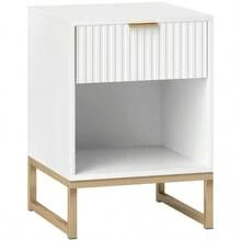 Bedside Table With Drawers, Side Table, Nightstand With Storage, Chest Of Drawers For Bedroom Or Living Room, 40 X 40 X 57 Cm, White - White - View 9