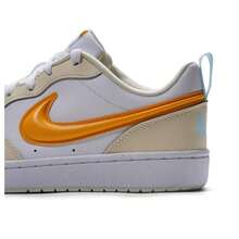 Nike Zapatillas casuales Recraft Court Borough Low (GS) para niños, zapatos cómodos de caña baja, ligeros y transpirables para uso diario y deportes al aire libre, IQ9796-171 - Blanco/Amarillo - Ver 8