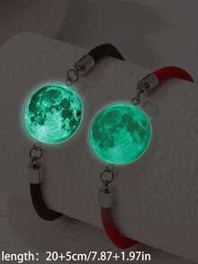 2件套手工情侣手链套装，夜光玻璃手链，时尚百搭，适合情侣日常佩戴，情侣生日、周年纪念日最佳礼物（消耗品） - 彩色 - 查看 16