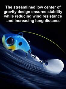 GOTURE 5pcs/Set Metal Spinner Fishing Lure Kit, Suitable For Largemouth Bass, Trout, Catfish In Freshwater And Saltwater Fishing - Multicolor - View 5