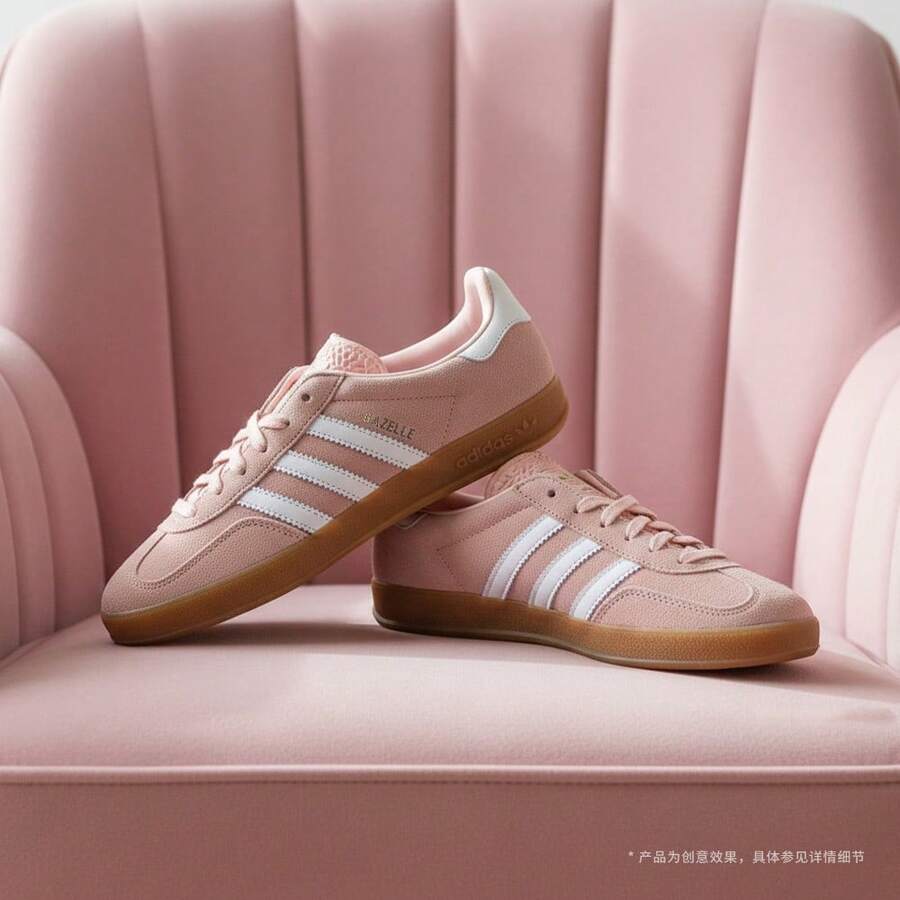 Adidas Originals Women's GAZELLE INDOOR W Casual Sports Shoes, Low-Top IH5484 - Pink - View 1
