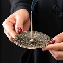 1 chiếc giá đỡ hương hình hoa sen kiểu Trung Quốc, khay gạt tàn hương, vật trang trí đốt hương trong nhà. - Nhiều màu - Xem 5