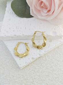 时尚不锈钢镀金耳环，多种款式尺寸，全新设计，低过敏性镀金不规则耳环，防褪色防水不锈钢耳环，女士耳环，耳环，夏季海滩度假比基尼配饰，迷人服装，婚纱配饰 - 多功能珠宝，非常适合游泳、沐浴、运动时佩戴，也是情人节、生日、母亲节和度假惊喜的绝佳选择。 - 金色 - 查看 21