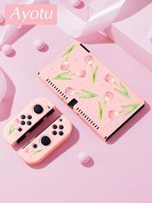 Ayotu 1 ốp bảo vệ TPU trong suốt siêu mỏng họa tiết hoa tulip hồng, phù hợp với Switch OLED/Switch/Switch Lite/New Switch 2 (2025) - Hỗ trợ thiết kế đế cắm, không cần tháo rời, chống rơi và chống bụi, nhiều màu sắc để lựa chọn. - Nhiều màu - Xem 18