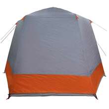 vidaXL Campingzelt Hütte Grau Und Orange 420 X 420 X 227 Cm Polyester - A - View 6