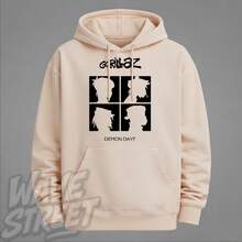 Basic Comfortable Sweatshirt For Everyday Wear  Monkeys Animals Animated Clip Music Famous International National Urban Culture Rock Metal Rock N Roll Famous Band Singer Unisex Sweatshirt Men's Women's 50% Cotton 50% Polyester Top Premium Streetwear New Release Immediate Shipping Various Colors!! - 白色外層 - 查看 2