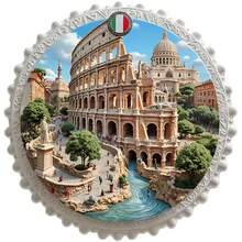 Nam châm dán hình biểu tượng kinh điển của Ý: Tranh in nghệ thuật Tháp nghiêng Pisa, quà lưu niệm tối giản và thanh lịch của Ý. - Nhiều màu B - Xem 12