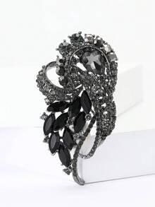 奢华水晶胸针，男女皆宜的优雅玻璃花朵翻领别针，婚礼/派对礼服配饰，聚会徽章礼物 - 大號玻璃(0957) - 查看 20