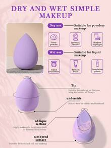 2个化妆海绵+1个三角粉扑+2个迷你化妆海绵 - 彩色 - 查看 10