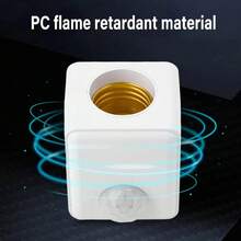 Base de lámpara LED E27 AC85-265V con sensor de movimiento PIR, soporte de bombilla de inducción humana, adaptador de enchufe, convertidor ajustable - Sensor de movimiento UE - Ver 6