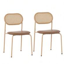 Dining Chairs - Brown + PU - View 7