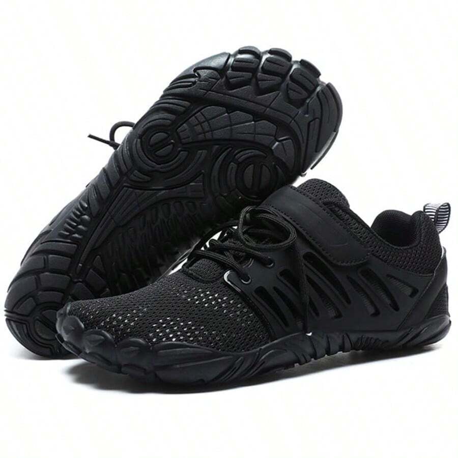 ZIITOP Barefoot Shoes Men Wide Toe Box Zero Drop Water Shoes Men For Gym Workout Minimalist Weightlifting Cross-Trainer Running Hike Grounded Footwear - 黑色 - 查看 1