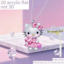 1pc 2D Flat  Heltty Acrylic Pendant Necklace, Fashion Sweater Pendant, Cute & Casual, Suitable As Birthday, Valentine's Day, Thanksgiving, Easter, Christmas Gift - Multicolor - View 4