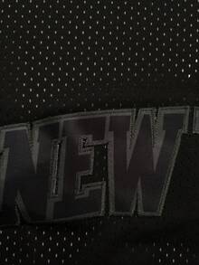 男士篮球刺绣无袖V领T恤，休闲派对运动上衣，黑色 #11 - 黑色 - 查看 3