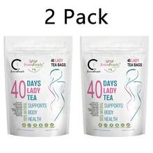 (2 Pack)Natural 40 Days Herbal Tea - No Laxative & Caffeine, Metabolic Balance & Body Wellness Support - 2 Packs (42 Bags) - View 9