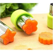 Stainless Steel Molds For Cutting Vegetables And Fruits (12 Pieces) - Green - View 4