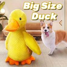 Large Plush Duck Dog Toy With Squeaker - Durable Chew Toy For Puppies Resists Tearing, Ideal For Golden Retrievers, Corgis, Pomeranians, And All Breeds - Soft, Chewable Interactive Play Toy For Puppies And Large Dogs - 黃色 - 查看 4