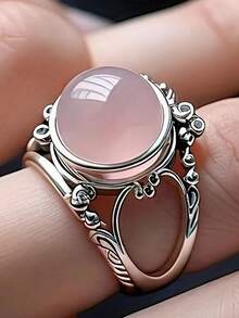 1 chiếc nhẫn thời trang nữ, thích hợp làm quà tặng đám cưới, lễ đính hôn, tiệc tùng, quà tặng ngày Valentine. - Bạc - Xem 1
