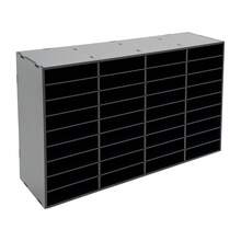 SHIOUCY Black 36-Compartment Literature Organizer 9.3x2.4in 176lbs Load Removable Partition For Office School Document File Storage - Black - View 12