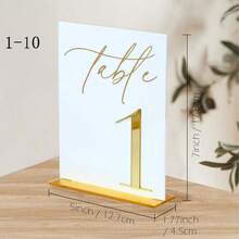 10PCS White Acrylic Square Table Name Cards Romantic Wedding Seat Markers For Banquet Festival Party Birthday Gathering Versatile - White - View 9