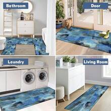 FUYEUN Sage Green Abstract Kitchen Rug 2 Pcs Rugs And Mats Art Kitchen Rugs Decor Non-Slip Kitchen Mat Set For Kitchen Floor Laundry Room,20"X32" + 20"X47",Sage Green - Abstract 01 - View 7