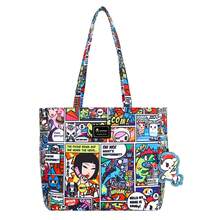 Official Tokidoki Tote Bag With Unicorno Keychain, Cartoon Canvas Bag Handbag Large Capacity Shoulder Bag For Women Girls - 彩色 - 查看 9