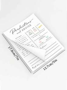 50pcs - New Parents Prediction & Advice Cards - Baby Shower Game, Bless New Moms & Dads, Reveal Baby's Gender, Modern Minimalist Design, 30 Cards Total - White - View 4