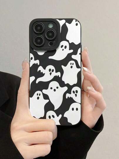 Halloween Ghost Painted Lightweight Shockproof Phone Case Compatible With  15 XR/7/8,  15 Pro Max/12 Pro Max/13 Pro Max/14 Pro Max, 13 14 11 12 P14 P11 P12, XSXR/78 P.78 GES2, Suitable For A13 4G A22 A21S A51 4G A52 S22 ULTRA A33 5G, Suitable For Redmi 10 Redmi Note 11 4G Redmi 11 Lite A53, A14/A23/S23 ULTRA S24 A14 A15 S23 A73, , , , Redmi