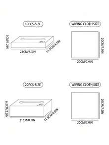 10pcs/20pcs Highly Absorbent Kitchen Cleaning Sponges, Thickened Durable Dishwashing Cloths, Disposable Slouchy Wipe Rags - Rectangular - View 2