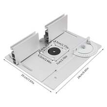 HYYKJ-US Router Table Insert Plate, Aluminum Alloy Wood Milling Flip Board, Trimming Tools, Woodworking Engraving Machine Flip Plate (Silver) - Silver - View 5