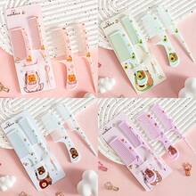 3pcs/Set Cartoon Cute Capybara Print Compact Hair Brush Set, Colorful And Practical. Rounded Handle For Easy Grip, Fine Bristles For Gentle Brushing, Suitable For All Hair Types, Enabling Easy Cleaning And Everyday Hairstyling - Multicolor - View 8